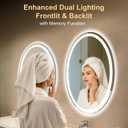 Oval LED Mirror for Bathroom,24x36 Lighted Vanity Mirror with Lights