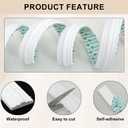 Hungbak 118"L x 1.5"W Peel and Stick Chair Rail Panel Molding, Lightweight Trim for Home Decoration & Wall Protection