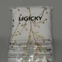 LIGICKY Set of 2 Fluffy White Faux Fur Pillow Covers with Gold Branches Glitter Printed Throw Pillows Decorative Soft Furry Sparkling Square Cushion Cases for Sofa Bedroom Party Dcor, 18 x 18 inch