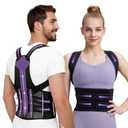 Posture Corrector for Women and Men, Adjustable Back Support Brace for Office, Home, Daily Wear, Breathable Shoulder Straightener for Upper Lower Back Pain Relief, Under Clothes Hunchback Correction, Medium
