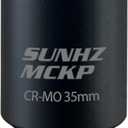 SUNHZMCKP 1/2 Inch Drive Impact Socket, Metric 35 mm Deep 6 Point Socket, CR-MO, Axle Nut Impact Grade Socket for Easy Removal