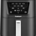 Cuisinart CompactMax 8-Quart Basket Air Fryer for Large Family Meals, Compact Ceramic Countertop Fits a 4.5-lb Chicken, 4-in-1 Air Fry, Roast, Bake & Keep Warm, Easy-Clean Dishwasher-Safe, AIR-210