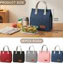 25 Pack Insulated Lunch Bags Bulk Set, Reusable Large Lunch Tote with Handles, Multi-Color Portable Food Carrier for Office, Work, Picnic, Travel & Delivery Use