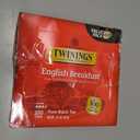 Twinings English Breakfast Black Tea Individually Wrapped Bags, 100 Count (Pack of 1), Smooth, Flavourful, and Robust, Caffeinated, Enjoy Hot or Iced, 100 Teabags (EXP 08/09/28)