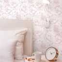 2 x Guvana Floral Peel and Stick Wallpaper Boho Contact Paper Pink and White Wall Paper Modern Removable Wallpaper for Bedroom Bathroom Nursery Mural Self Adhesive Waterproof Vinyl Roll 17.3in78.7in