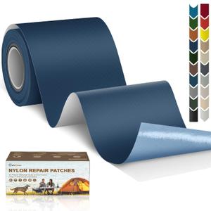 3x79 Nylon Repair Patch Nylon Repair Tape Self Adhesive Fabric Tapes Outdoor Camping Gear Fabric kit for Tent, Umbrella, Down Jackets, Sleeping Bag, Knapsack Dark Blue