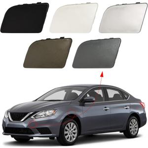 Front Bumper Tow Hook Cover Towing Eye Cap Fit for Nissan Sentra 2016 2017 2018 2019 622A03YU0H 622A0-3YU0H (Silver, left driver side) CZShiYue