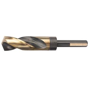 1-1/2 in. x 6 in. Fractional Cobalt Silver and Deming Drill Bits 1.5" HSSCO High Speed Steel M35 S&D Twist Drill Bits for Stainless Steel 1/2" Reduced Shank 6" OAL 135-Degree Split Point (1-1/2")