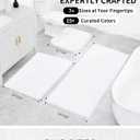 Toilet Rugs U-Shaped Mat 24x22, Contour Bathroom Mat - Ultra Soft & Absorbent Microfiber, Quick-Dry, Machine Washable with High Density Foam Latex Non Slip Backing, White