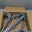 Wire Metal Clothes Hangers Bulk 100 Pack for Standard Size Suits, Coats, Shirts, Pants, Skirts, Space Saving, Non Slip, 16 Inch 12 Gauge Ultra Thin, Silver