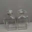 2 Pack 1 Gallon Square Glass Pitcher with Lid and Spout, Borosilicate Glass Carafe for Hot/Cold Drink, Water Pitchers with Handle for Fridge, Extra Large Jug for Iced Tea, Coffee, Juice, Beverage