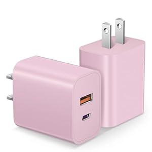 USB C Charger Block, iPhone 16 Charger Block Fast Charging Dual Port PD Power Adapter for iPhone 16/16 Pro/16 Pro Max/16 Plus/15/14/13/12/11, XS/X, iPad, Google Pixel, Samsung Galaxy