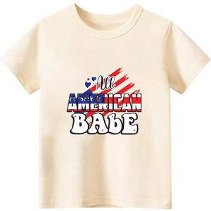 Habudda Boys 4th of July Shirt, Girls Kids Toddler 250th USA Shirts, Red White and Blue American Flag Patriotic Tee 2T-8T