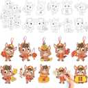 JAPBOR Chinese New Year Craft for Kids - 83pcs 2026 Lunar New Year Horse Party Favors Coloring Kit, Color Your Own DIY Spring Festival Arts Hanging Ornament Activities Draw Paper Bulk Decor