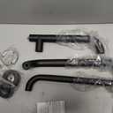 16 Inch L-Shaped Angled Shower Grab Bar w/Knurled Grip, Matte Black