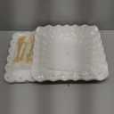 8 Pcs Dessert Table Display Set 2 Pcs 3 Layers Cupcake Stand and 6 Pcs Dessert Trays Plastic Cake Stand Set White Cake Stand and Tray Set for Wedding Birthday US (White)