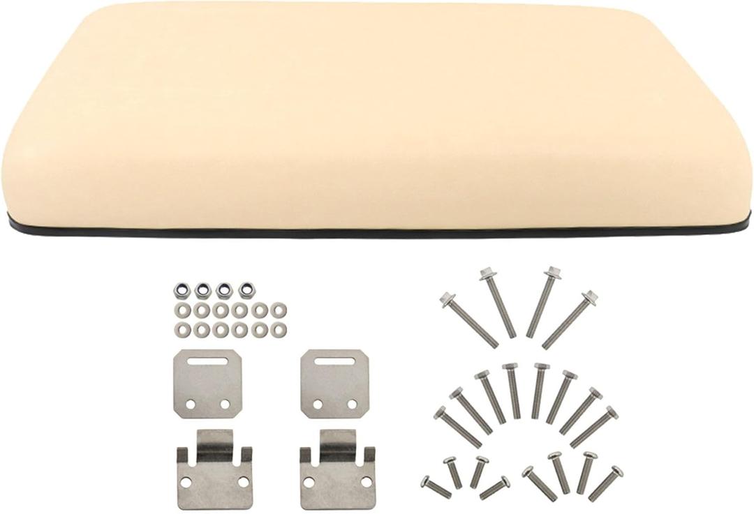 waltyotur Beige Front Seat Bottom Cushion Replacement for Club Car DS 2000.5 -Up Golf Cart