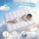 4 Inch Memory Foam Mattress Topper Twin XL, 2" Cooling Gel Memory Foam + 2" Plush Pillow Top Mattress Pad, 2-in-1 Dual Layer Design, Medium-Firm, Pressure Relief Back Pain Support