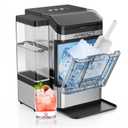 Professional Nugget Ice Maker Machine - 38 lbs/24H Output, Chewable Soft Ice, One-Touch Self-Cleaning, 3L+1.5L Dual Tank Design, Portable Countertop Ice Maker for Kitchen, Bar, Office, Party