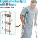 Aluminum Alloy Crutches for Adults, Pair of Height Adjustable Crutch (Fits 4'7" - 6'7"), Universal & Lightweight Crutches for Kids, Includes Padded Underarm Cushions, Rubber Tips, 300 lbs Capacity