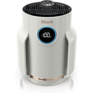 Shark Air Purifier for Home, NeverChange Compact Pro, for Bedroom, Nursery, Home Office, Dorm, HEPA-Exceeding Filter, Captures Pollutants, Pet Dander, Dust, Odor, Smoke, and More, HP072, Dove