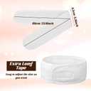 MAQUITA 30 Pcs Spa Facial Headbands Head Wrap Stretch White Cloth Hair Bands for Bath Makeup Sport