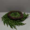 24" Norfolk Pine Wreath for Front Door, Real Touch Norfolk Pine Wreath Artificial Green Wreath Greenery Realistic Wreath Holiday Decoration for Home Decor