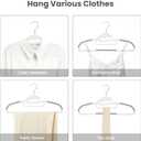 BAGAIL Plastic Hangers 50 Pack with Non-Slip Design,0.2 Inches Thick, 360Swivel Hook Space Saving Organizer for Bedroom Closet,Shirts,Pants(White- S Shaped)