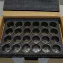 SuproBarware Mini Shot Glasses Set with Holder 0.5oz-0.66oz/15ml-20ml Cocktail Holder and Small Shot Glasses 24pcs Drinks Serving Board Organizer for  Shots Whisky Brandy 