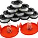 AF-100 Replacement Spool for AF-100-3ZP AF-100-BKP,30-Foot,0.065-Inch,(AF-1003ZP) fits GH900 GH600 GH610 String Trimmer 30ft 0.065" Trimmer Line Replacement Spool Refills (10 Spools+ 2 Caps+2 Springs)