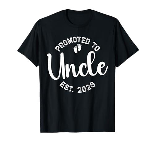Promoted to Uncle 2026 Soon to Be Uncle First Time Uncle T-Shirt S