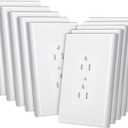 Bates Duplex Wall Outlet Covers - 10 Pack, White Wall Plates