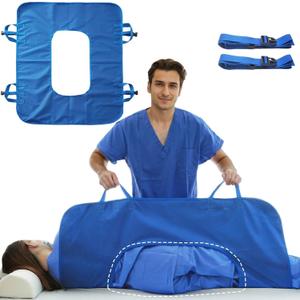 Positioning Bed Pads for Elderly with Handles, 43" x 28" Incontinence Bed Pad for Body Turning, Washable, Waterproof and Reusable Turning Pads for Bedridden Patients, Seniors & Disabled