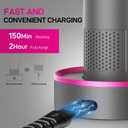 PRITECH Pubic Hair Trimmer Women - Rechargeable Bikini Trimmer for Women Sensitive Skin, Wet & Dry Use, Pain-Free Electric Razor&Shaver with Standing Recharge Dock, Ideal Gift, Aurora Gray