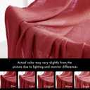 MIULEE Christmas Linen Cafe Curtains 30 Inch Length for Kitchen Bathroom Over Sink 2 Panels, Farmhouse Rod Pocket Short Semi Sheer Light Filtering Tier Curtains for Small Half Window, Burgundy Red