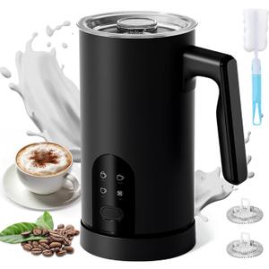 Milk Frother and Steamer, 4-in-1 Automatic Electric Milk Frother 11.8oz/350 ml, Instant Hot and Cold Foam Maker, Milk steamer Heater Foamer Warmer for Coffee, Cappuccino, Macchiato, Latte