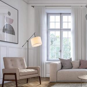 GL Avellino 66" Floor Lamp-BLK/WH