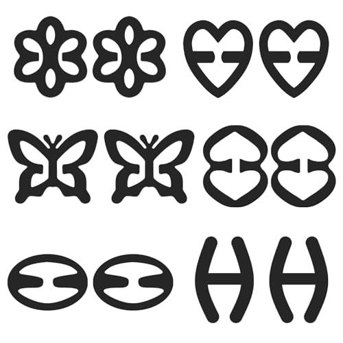 Megecaa Bra Clips to Make Racerback - 12Pcs Bra Strap Clips for Racerback Clear Bra Strap Holders for Slipping Woman Girl Accessories, Black