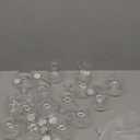 Jinei 15 Packs 8 oz Ball Shape Plastic Sand Art Bottles with Lids Spherical Clear Potion Bottles with Funnel Christmas Cocktail Ornament Candy Jar for DIY Birthday Party(Aluminum Cap,Silver)