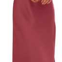 PRETTYGARDEN Women's 2025 Summer Satin Dress Elegant Sleeveless Mock Neck Cocktail Party Maxi Dresses (Large, Brick Red)