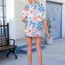 QLIPIN Hawaiian Shirt for Women Floral Tropical Button Down Shirts Summer Beach Blouse Hawaii Button Up Short Sleeve Top (Blue, L)