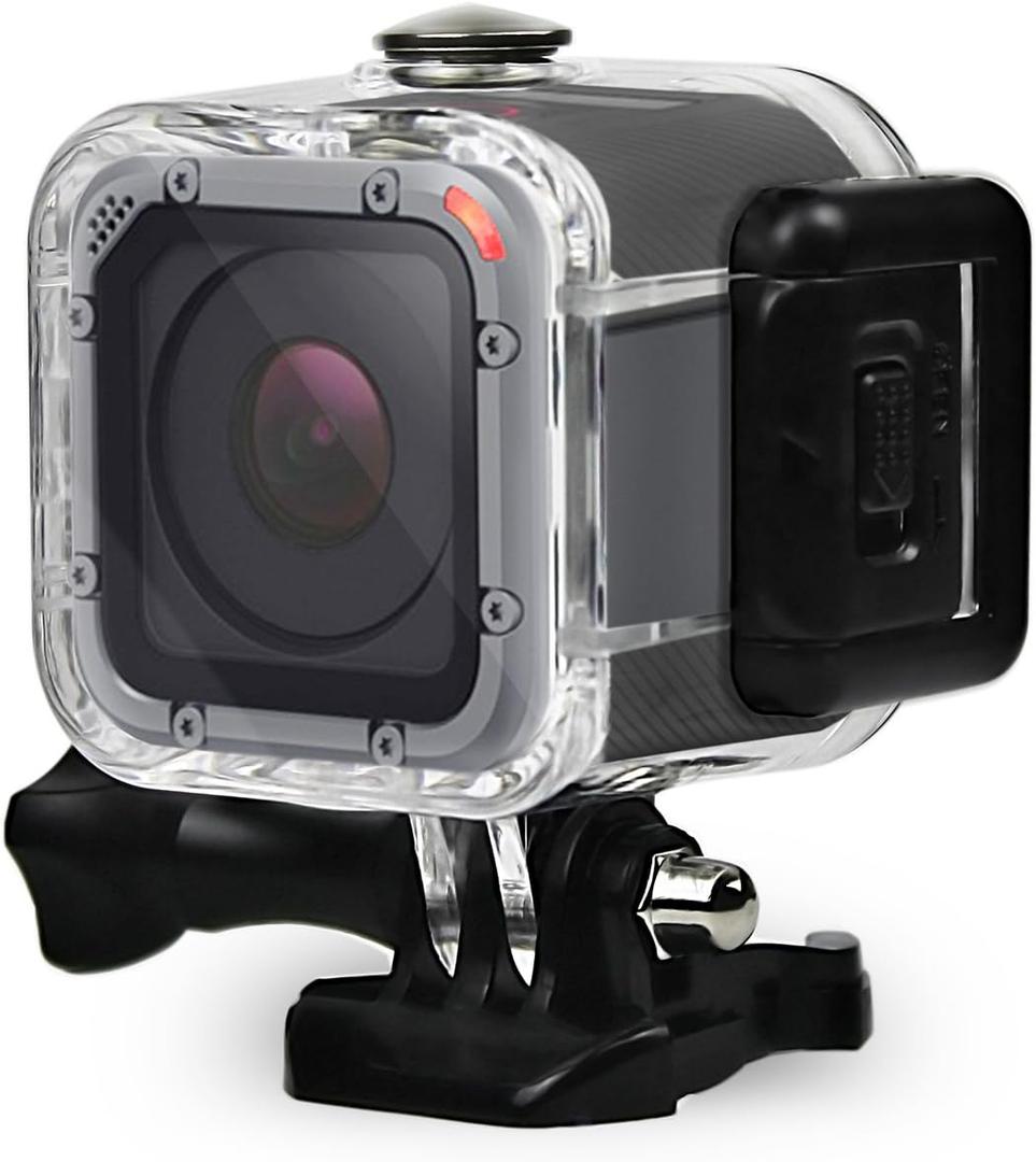 FitStill 196FT/60M Dive Housing Waterproof Diving Protective Case Shell for Go Pro Hero 5 Session Hero 4 Session with Bracket Mount for Go Pro Hero5 Session & Hero4 Session Accessories kit