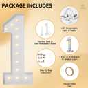 4FT Marquee Numbers, Large Light Up Numbers 6 for 6th 16th 60th Birthday Party Decorations, Giant Light Up Number for 2026 Graduation Prom Decor, 4 Feet Number 6 w/Lights DIY Kit