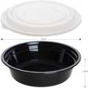 24 oz Round Food Containers - 50 Pack Commercial, BPA-Free, Freezer/Dishwasher Safe - For Salads, Grain Bowls & Side Dishes