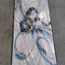 KLAKLA Large Wall Art for Living Room - Abstract Wall Decor Framed Picture Artwork for Wall Decorative Paintings Blue and White Modern Office Bedroom Art