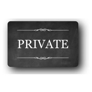 Self-Adhesive "PRIVATE" Sign for Indoor/Outdoor Use - High Strength Backing, Easy Installation, 140mm x 90mm, Ideal for Doors, Gates, Fences