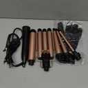 Curling Wand Set, Curling Iron Interchangeable 3 Barrel Wand Curler with Ceramic Tourmaline Professional 5 in 1 Wand Curling Iron,for Women with Curler and Waver