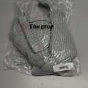 The Drop Women's Marcy Ribbed Polo Top (Medium, Light Heather Grey)