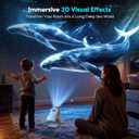 3D Galaxy Projector with 60 Immersive Themes,Bluetooth Speaker/Timer/Remote
