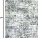 10x14 Area Rugs Washable Rug: Modern Abstract Living Room Rug Soft Anti-Skid Thin Carpet Indoor Floor Non-Shedding Carpets for Bedroom Dining Room Farmhouse Nursery Home Office Blue Multi